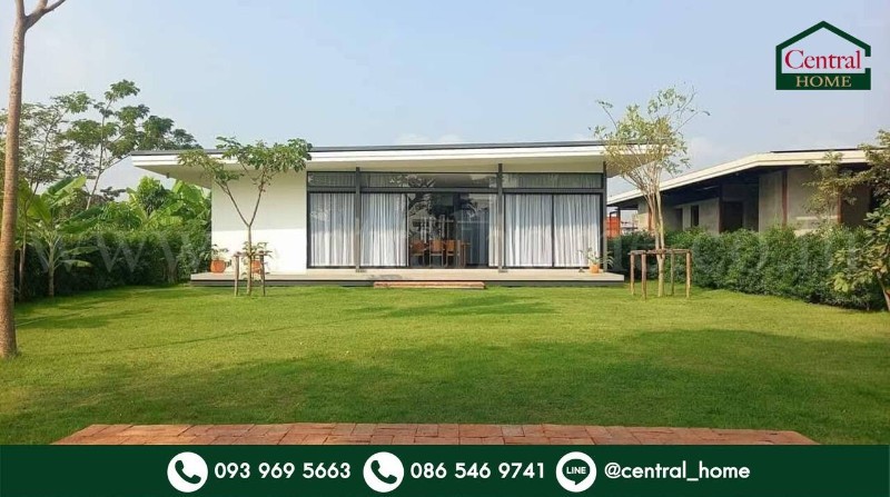 บ้านพักตากอากาศ บางเลน นครปฐม เฟอร์นิเจอร์ไม้สัก พร้อมเข้าอยู่