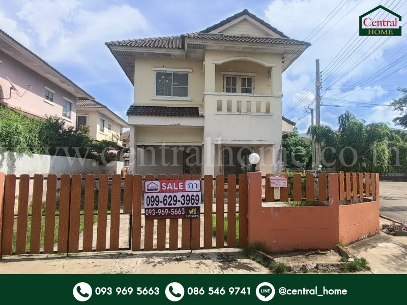 บ้านเดี่ยว หมู่บ้าน ฟ้าใหม่ คลองข่อย ปากเกร็ด ต้นโครงการ แปลงมุม พร้อมอยู่